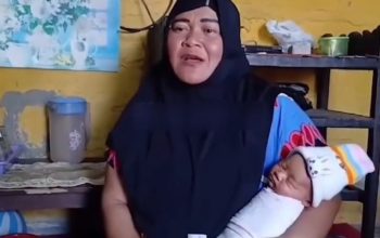 Yuharni bersama bayi Muhammad MBG Subianto di Wonosobo. Nama sang bayi diberikan sebagai bentuk rasa syukur atas manfaat Program Makan Bergizi Gratis yang dirasakan keluarganya.