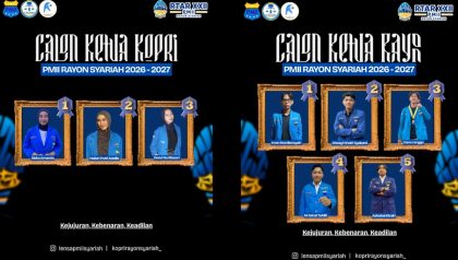 Delapan kader PMII Rayon Fakultas Syariah UIN Sultan Maulana Hasanuddin Banten resmi lolos tahap pemberkasan sebagai calon Ketua Rayon dan Ketua KOPRI menjelang pelaksanaan RTAR XXII.