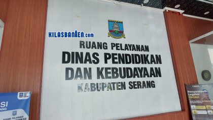 Gedung Dinas Pendidikan dan Kebudayaan Kabupaten Serang. (Redaksi Kilas Banten)