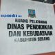 Gedung Dinas Pendidikan dan Kebudayaan Kabupaten Serang. (Redaksi Kilas Banten)