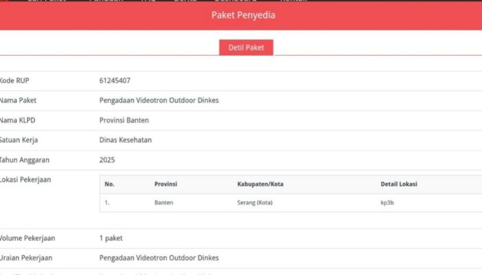 Gambar anggaran videotron di kawasan perkantoran. BPK RI menemukan proyek pengadaan videotron Dinas Kesehatan Banten senilai Rp2,77 miliar tidak memenuhi spesifikasi kontrak berdasarkan hasil audit APBD 2025.