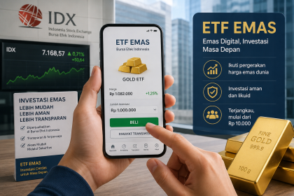 Ilustrasi transaksi investasi emas digital di Bursa Efek Indonesia. Kehadiran ETF Emas diharapkan memperluas pilihan investasi sekaligus mempermudah masyarakat mendapatkan eksposur terhadap harga emas.