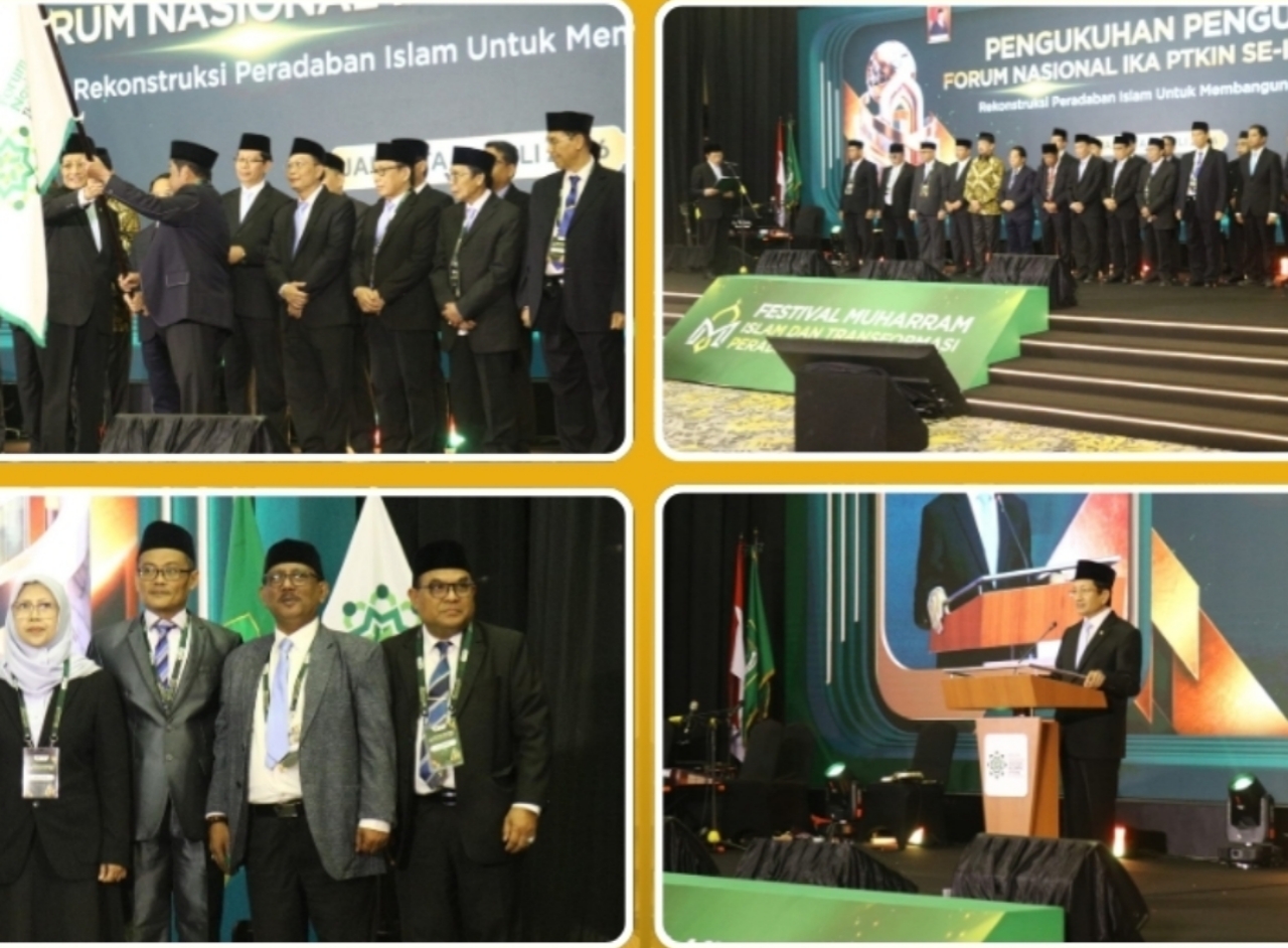 Menteri Agama RI Prof Nasaruddin Umar mengukuhkan Pengurus Nasional FN IKA PTKIN di Jakarta. Dalam kepengurusan tersebut, Rektor UIN Sultan Maulana Hasanuddin Banten, Prof Muhammad Ishom, resmi dipercaya sebagai Dewan Ahli nasional.