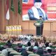 Menteri Agama RI Prof. Nasaruddin Umar memberikan pembekalan kepada peserta KKN Nusantara VI Tahun 2026 di Auditorium Rektorat UIN Sultan Maulana Hasanuddin Banten, Rabu (15/7/2026).