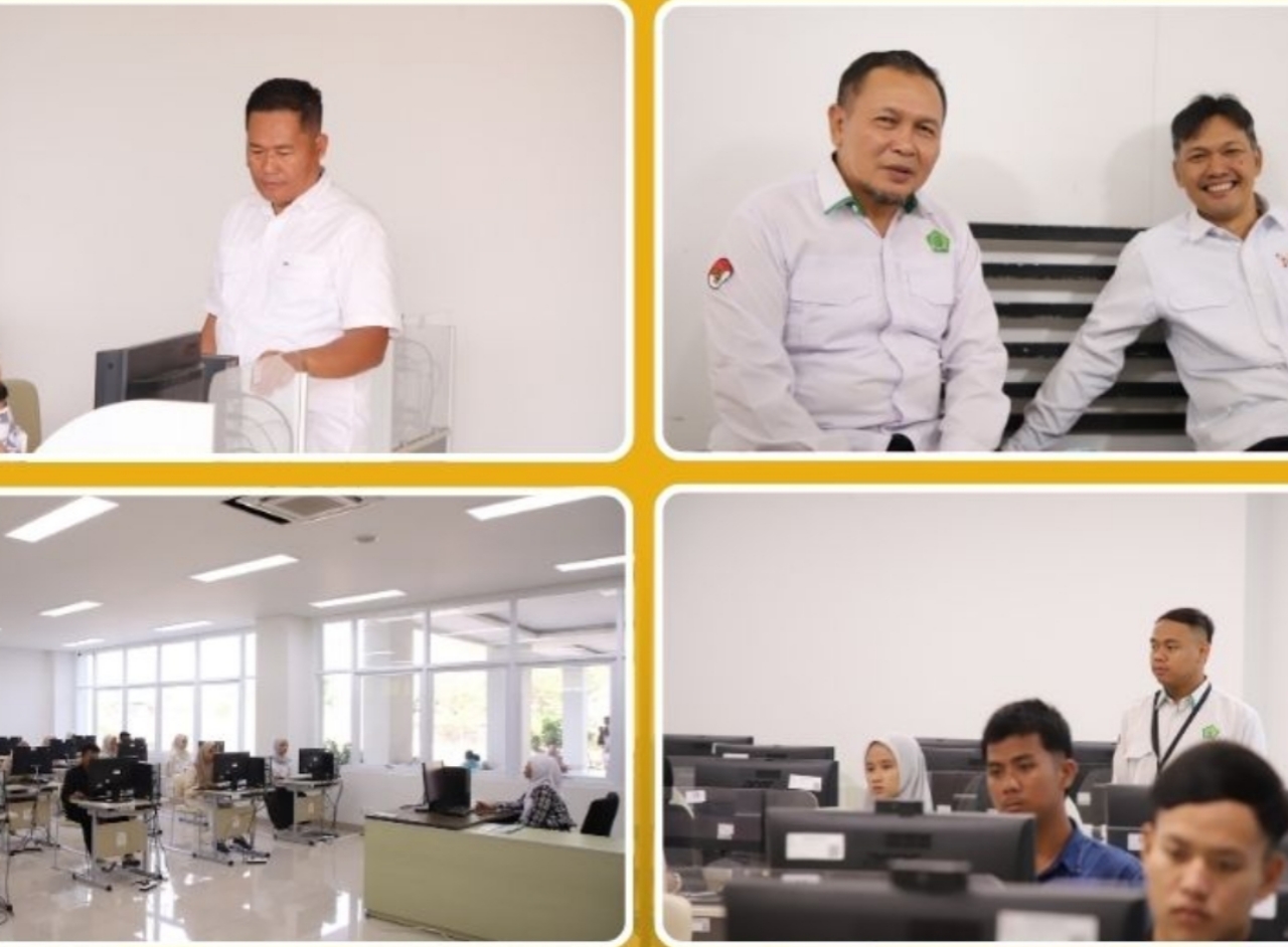 Ratusan calon mahasiswa mengikuti ujian PCMB 2026 berbasis Computer Based Test (CBT) di laboratorium komputer UIN Sultan Maulana Hasanuddin Banten sebagai bagian dari proses seleksi penerimaan mahasiswa baru.