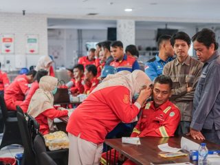 Gebrakan PLN Indonesia Power UBP Suralaya, Ratusan Tenaga Alih Daya Ikut Cek Kesehatan Gratis Demi Tingkatkan Produktivitas Kerja