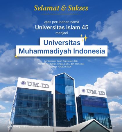 Transformasi UNISMA Bekasi menjadi Universitas Muhammadiyah Indonesia (UM.ID) menandai babak baru pengembangan pendidikan tinggi berbasis inovasi, teknologi, dan nilai-nilai Islam.