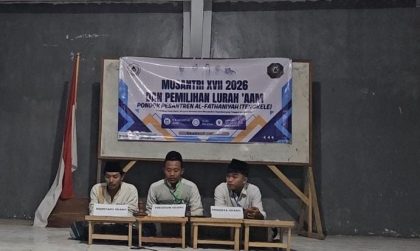 Agenda MUSANTRI XVII ORSAFAH di Gedung An-Nahdloh, menekankan pentingnya kepemimpinan santri yang berlandaskan akhlak Rasulullah SAW, Jumat, 7 Agustus 2026