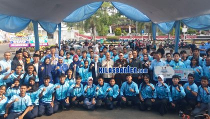Bupati Serang Ratu Rachmatuzakiyah menghadiri pelantikan pengurus KONI Kabupaten Serang periode 2026–2030 dan menegaskan target meraih banyak medali emas pada ajang Porprov Banten, Kamis, 6 Agustus 2026
