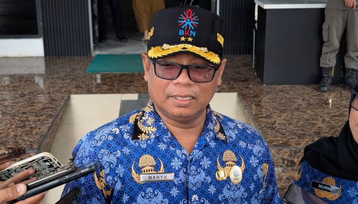 Kepala Kanreg III BKN Jawa Barat dan Banten Wahyu menyampaikan apresiasi atas kemajuan tata kelola kepegawaian Pemerintah Kota Serang.