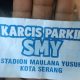 Karcis diduga parkir liar kawasan Stadion Mini selama pelaksanaan Kota Serang Fair 2026.