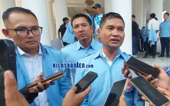 Ketua KONI Kabupaten Serang Syamsul Rizal Djahidi bersama jajaran pengurus periode 2026-2030 usai pelantikan di Pendopo Bupati Serang, Kamis (6/8/2026), menegaskan kesiapan menghadapi Porprov Banten 2026.