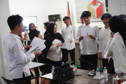 Peserta Pendidikan Pengawas Partisipatif (P2P) 2026 mengikuti pelatihan di Sekretariat Bawaslu Kabupaten Serang sebagai bagian dari persiapan mencetak kader pengawas Pemilu 2029.
