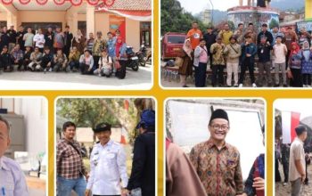 Rektor UIN Sultan Maulana Hasanuddin Banten Prof. Muhammad Ishom bersama jajaran LP2M saat melakukan monitoring dan evaluasi pelaksanaan KKN Nusantara 2026 di Kecamatan Leuwidamar dan Cirinten, Kabupaten Lebak.