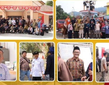 Rektor UIN Sultan Maulana Hasanuddin Banten Prof. Muhammad Ishom bersama jajaran LP2M saat melakukan monitoring dan evaluasi pelaksanaan KKN Nusantara 2026 di Kecamatan Leuwidamar dan Cirinten, Kabupaten Lebak.