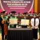 Rektor UIN Sultan Maulana Hasanuddin Banten Prof Muhammad Ishom menyampaikan sambutan saat Wisuda Sarjana ke-43 dan Pascasarjana ke-29 di Convention Hall Kampus UIN Banten, Kota Serang, Sabtu (8/8/2026).