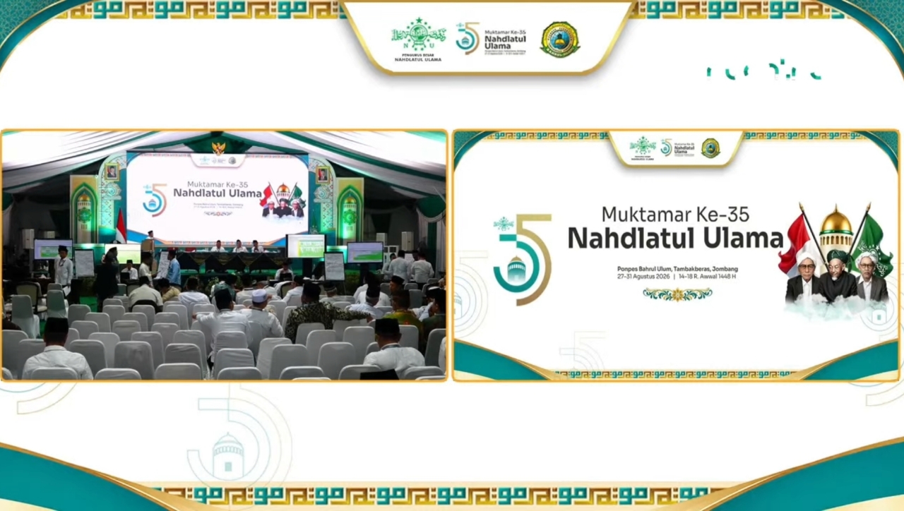Proses rekapitulasi nasional hasil tabulasi usulan calon Ahlul Halli Wal 'Aqdi (AHWA) dalam Sidang Pleno V Muktamar ke-35 Nahdlatul Ulama di Pondok Pesantren Bahrul Ulum, Tambakberas, Jombang, Minggu (30/08/2026).