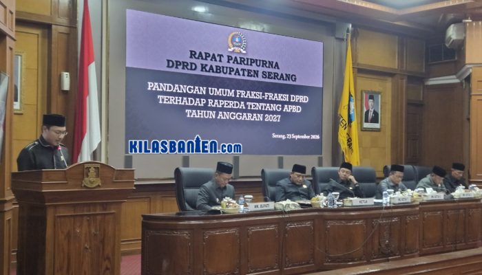 Fraksi PDIP Bongkar Sejumlah Catatan RAPBD Kabupaten Serang 2027, PAD Menurun hingga Belanja Modal Dipangkas