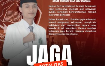 Koordinator Pusat DPP IMAKIPSI, Fikri Fathuridwanullah, menyampaikan seruan "Totalitas Jaga Indonesia" sebagai ajakan kepada mahasiswa untuk mengawal demokrasi, mengawasi kekuasaan, dan memastikan pemerintahan tetap berjalan sesuai konstitusi.