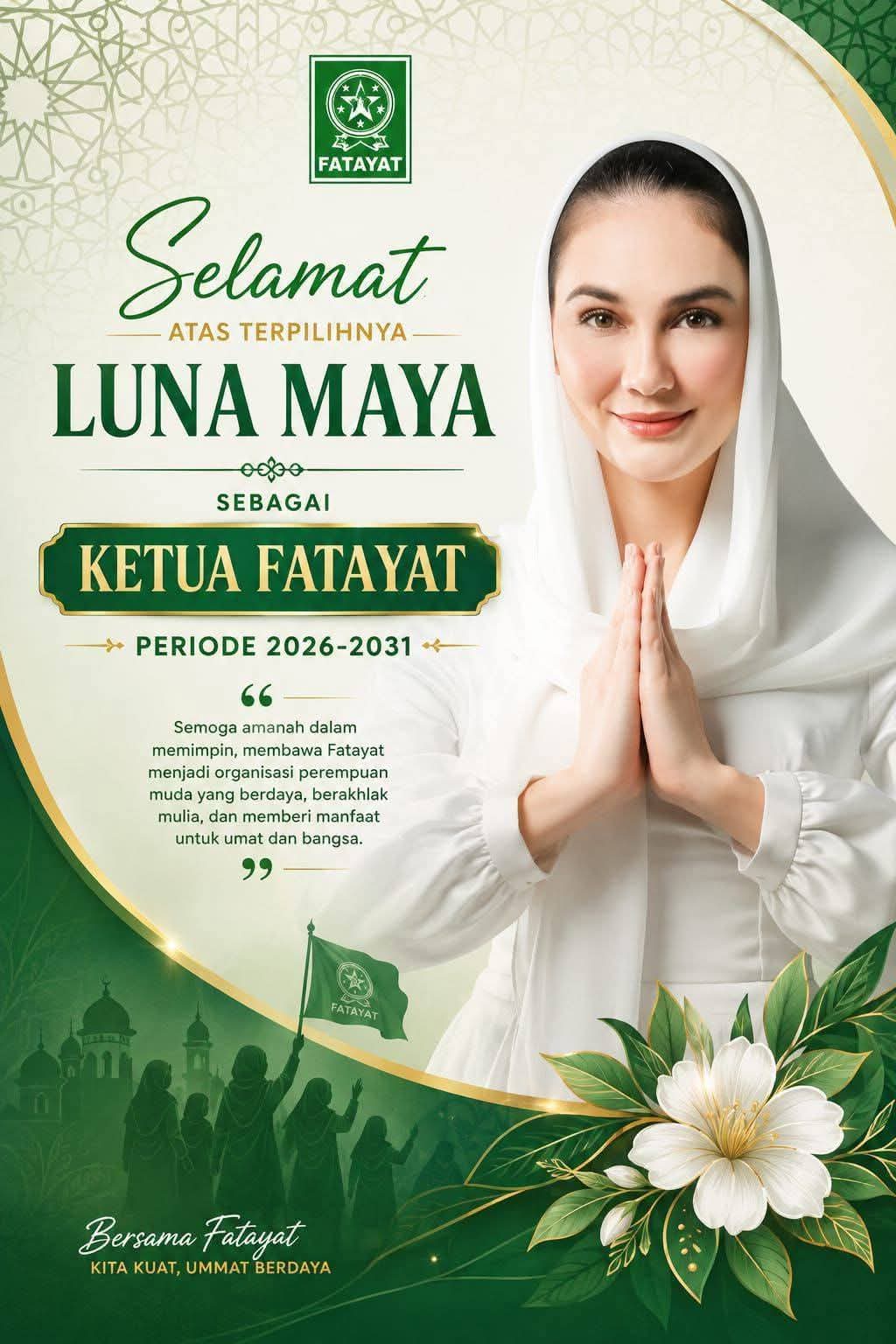 Pamflet yang mengklaim Luna Maya sebagai Ketua Umum Fatayat NU periode 2026-2031 dipastikan merupakan hoaks berdasarkan hasil penelusuran tim cek fakta Redaksi Kilas Banten.