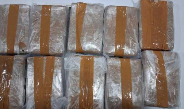 barang bukti berupa belasan kilogram paket ganja hasil pengungkapan Ditresnarkoba Polda Banten yang dikirim melalui kargo ekspedisi.