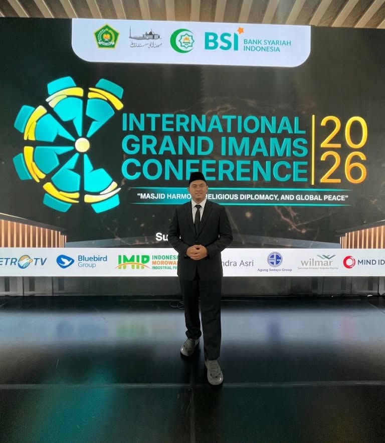 Achmad Syarif, pemuda asal Serang, Banten, saat mengikuti International Grand Imams Conference (IGIC) 2026 di Jakarta bersama para imam dan ulama dari puluhan negara, Kamis, 1 Oktober 2026.