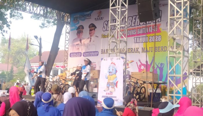 4.000 Warga Serbu Senam Akbar HUT ke-26 Banten, UMKM Ramai Diserbu hingga Maskot Forprov II Resmi Diluncurkan